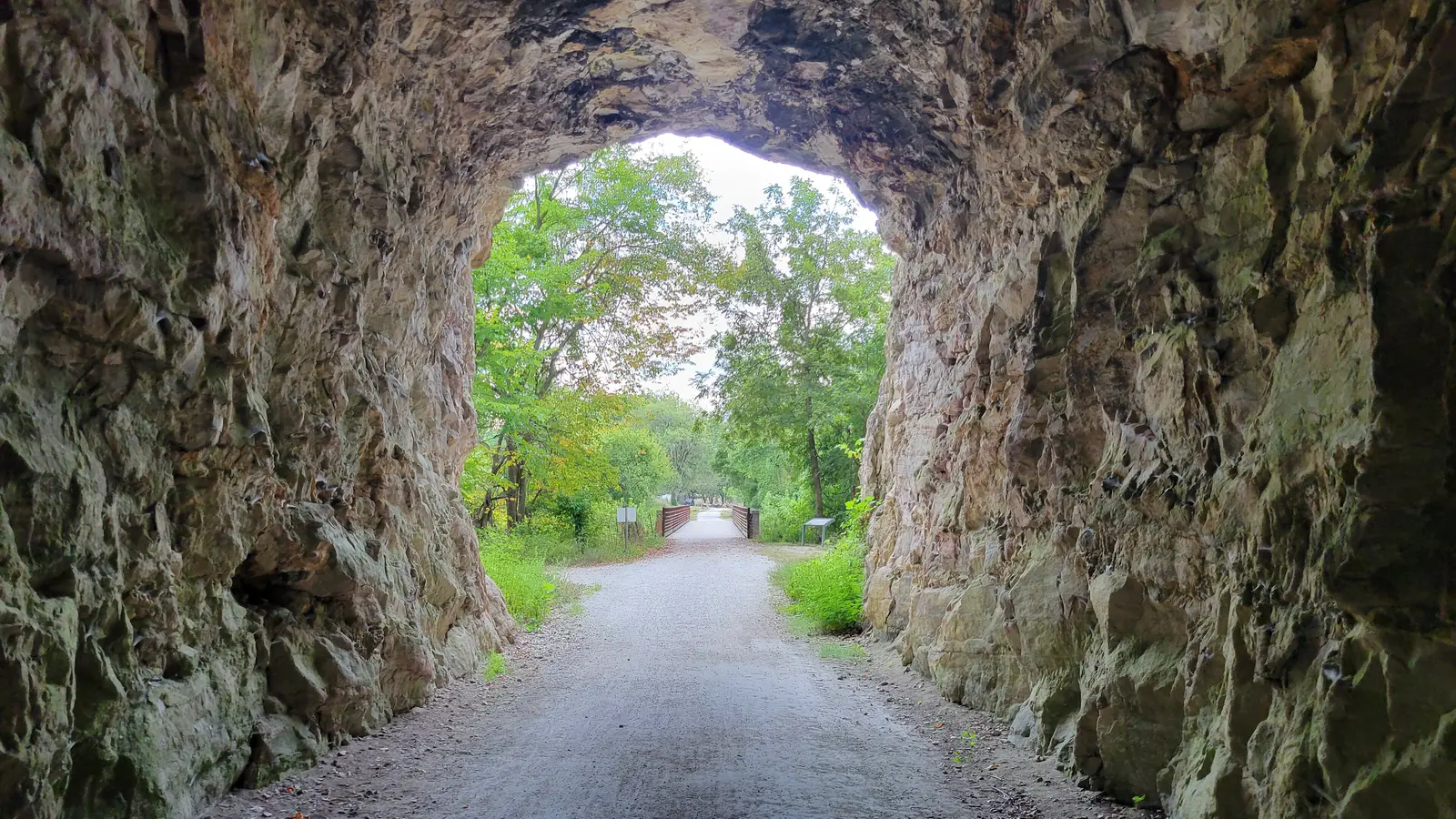 Katy Trail tunnel at Rocheport in western Boone County, Missouri