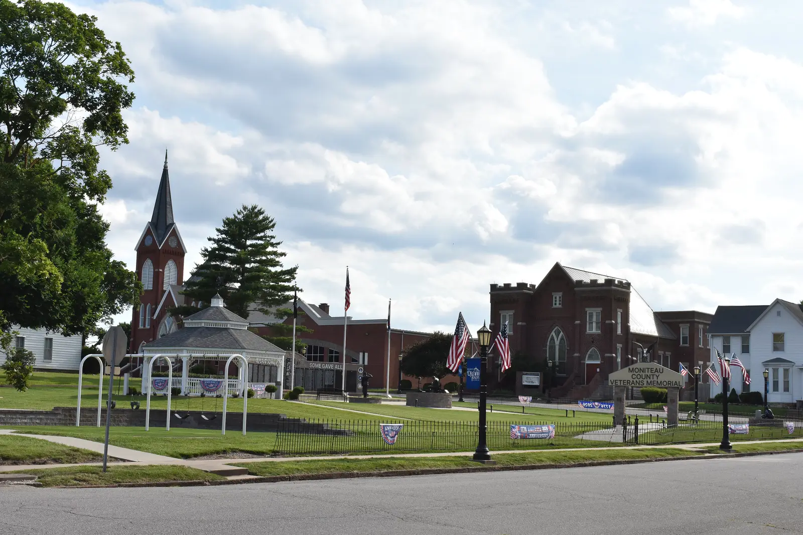 City park and veterans memorial in California, Missouri