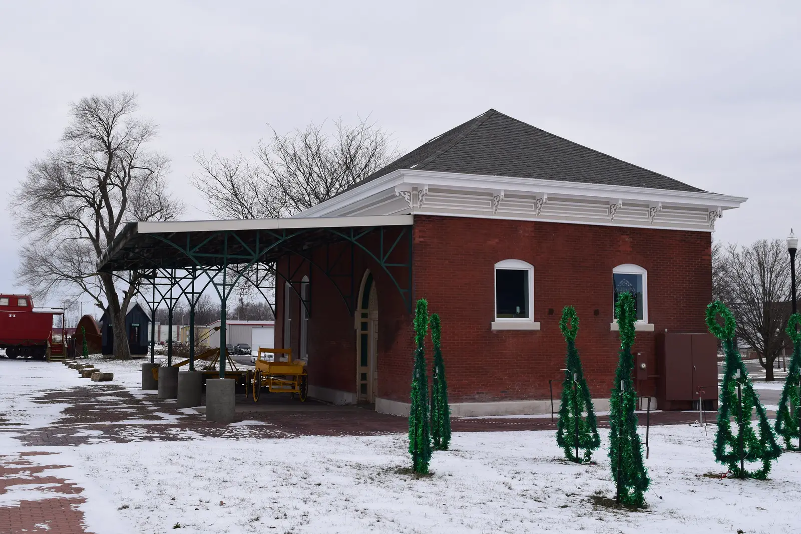 The former railroad station in Moberly, Missouri, now a railroad museum